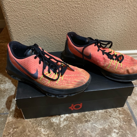 KD Nike TTL ORANGE/BLK-VLT-BRGHT CRMSN - Picture 5 of 6